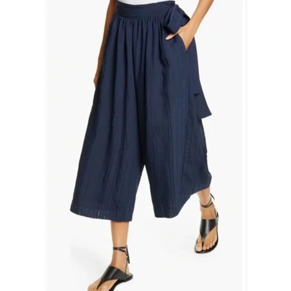 Vince Pants - New! VINCE Hematite Side-Tie Culottes Wide Leg Goucho Pants Size 16 26458